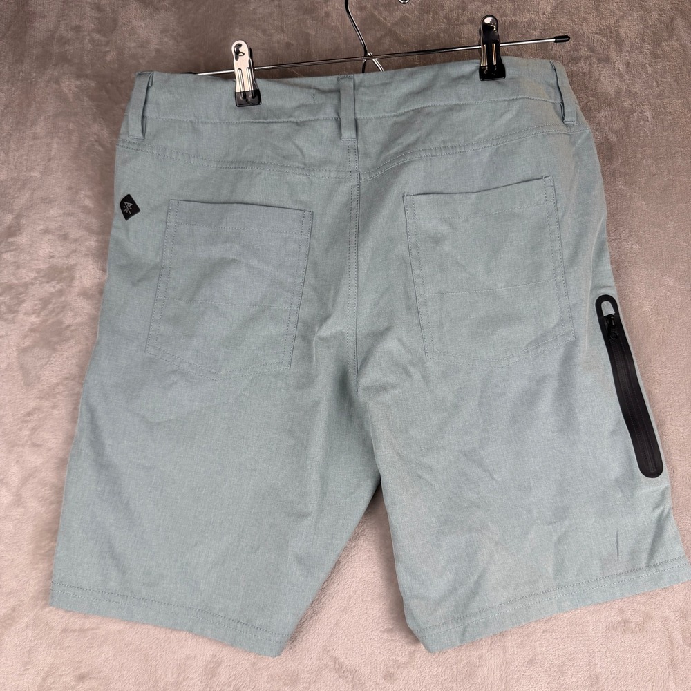 Roark Explorer Hybrid Shorts Mens 30 Snow‎ Blue Artifacts of Adventure Zip